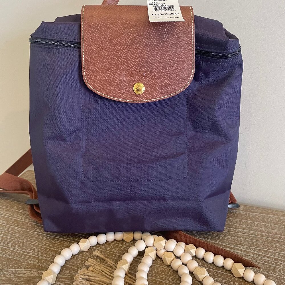 LONGCHAMP LE PLIAGE SMALL BACKPACK ~BILBERRY~ NWT